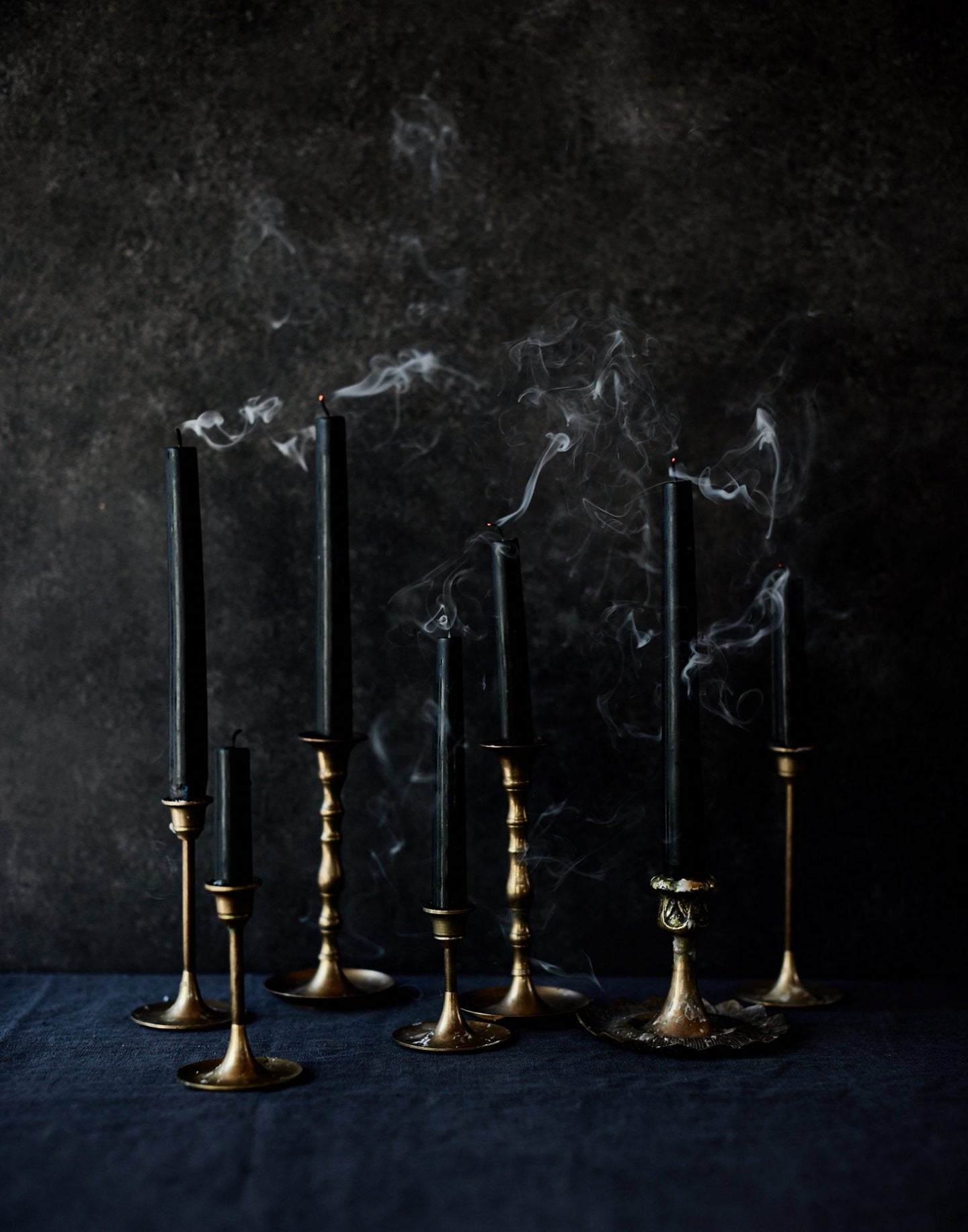 french halloween home decor ideas gold candlestick