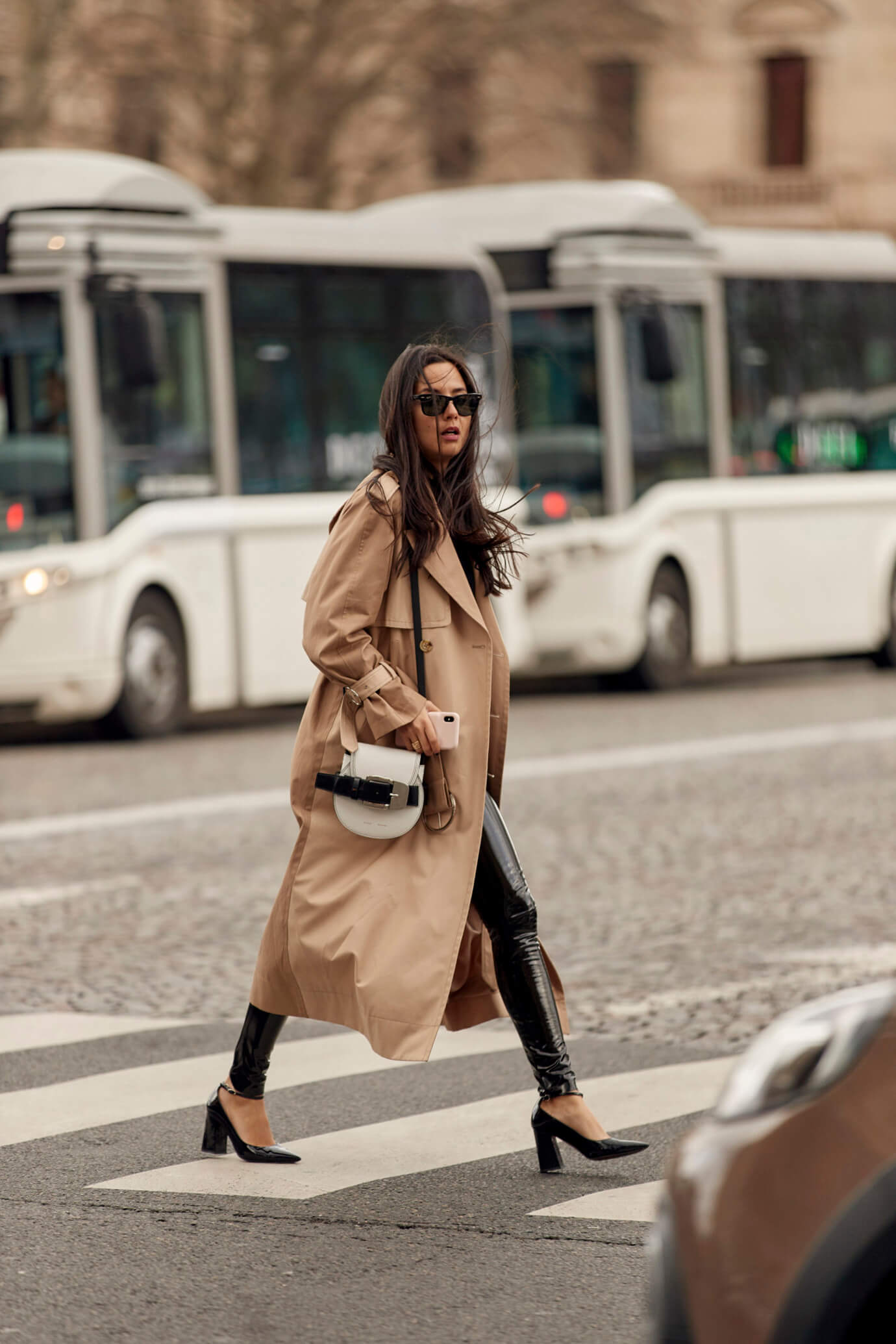 trench coat with leggings