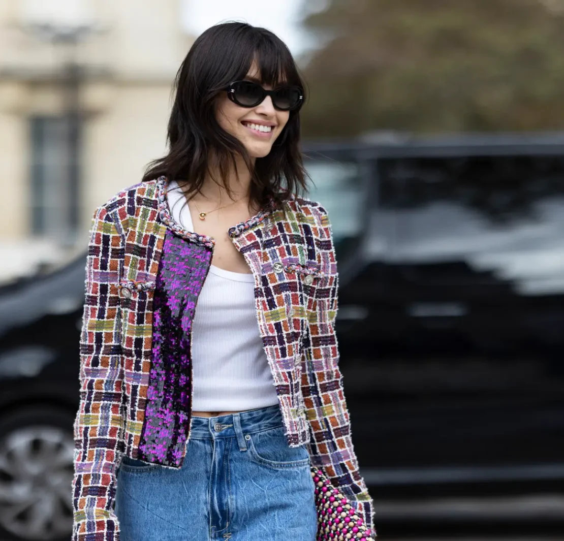 Parisian style bouclé tweed jackets
