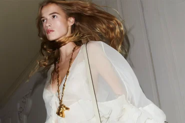 look du jour Chloé-inspired long ruffled dress