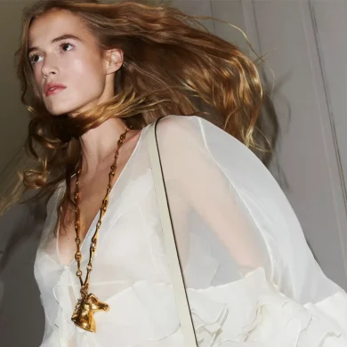look du jour Chloé-inspired long ruffled dress